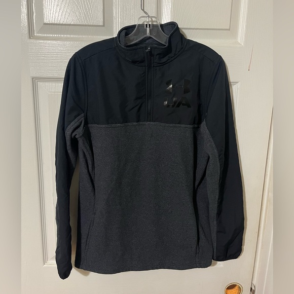 Under Armour Tops - Under Armour Black and Charcoal Quarter-Zip